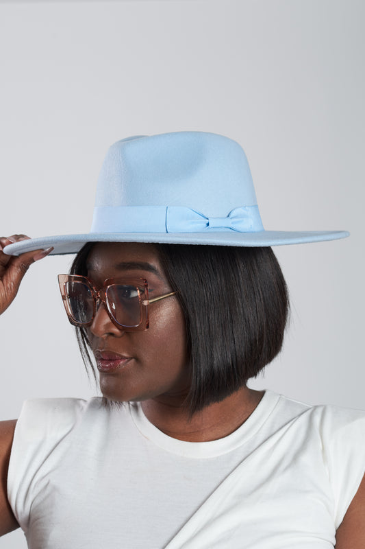 Baby Girl Wide Brim Fedora Hat