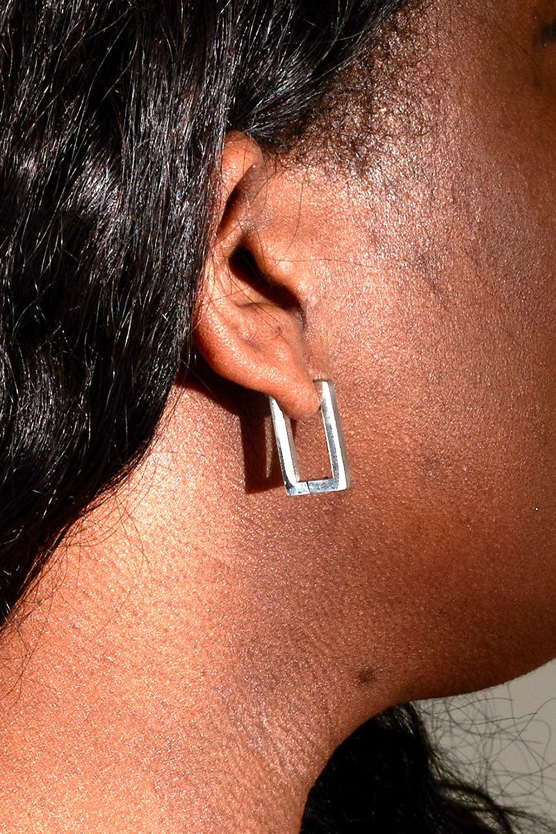 Rectangle Mini Hoop Earrings