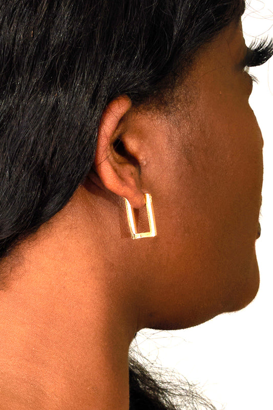 Rectangle Mini Hoop Earrings
