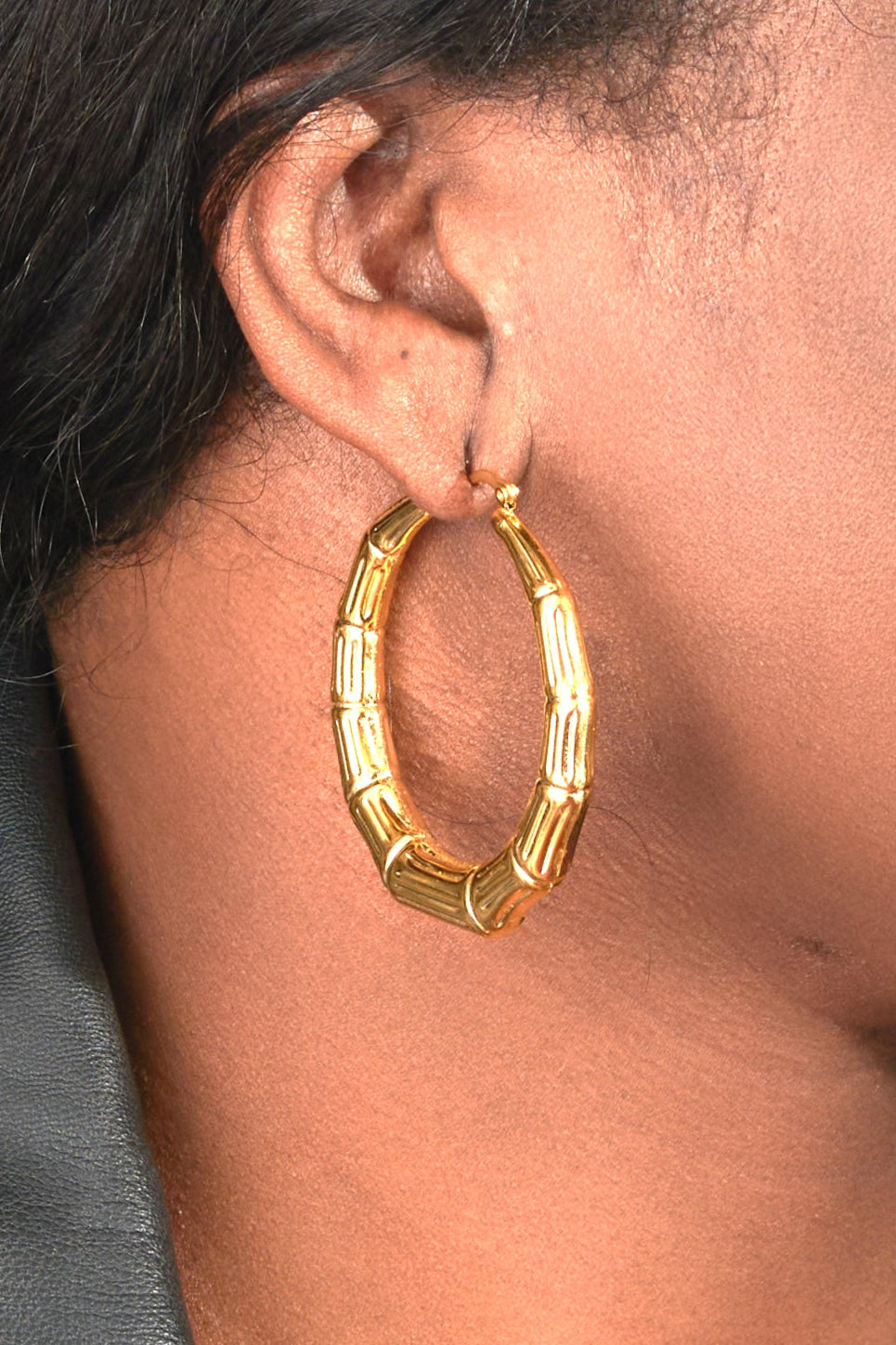 Bamboo Lux Hoop Earrings