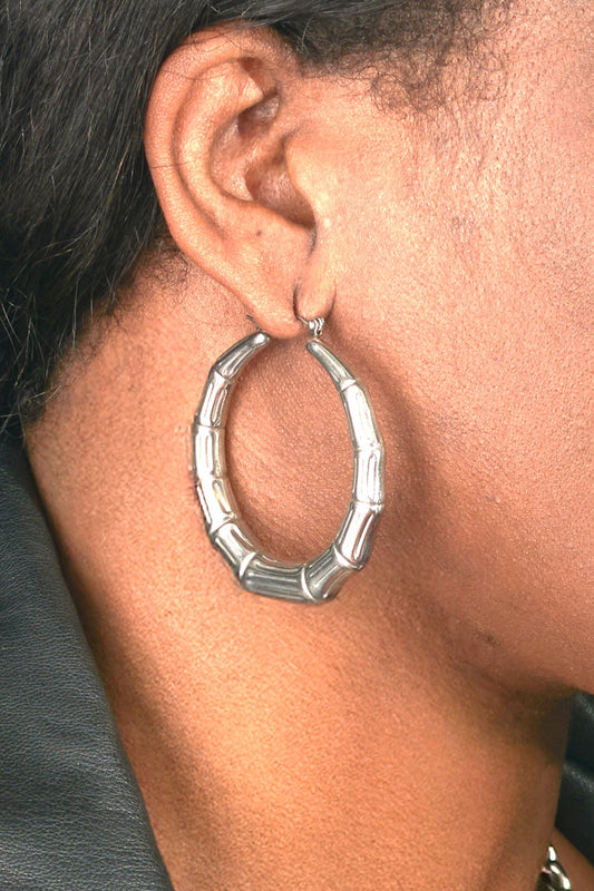 Bamboo Lux Hoop Earrings