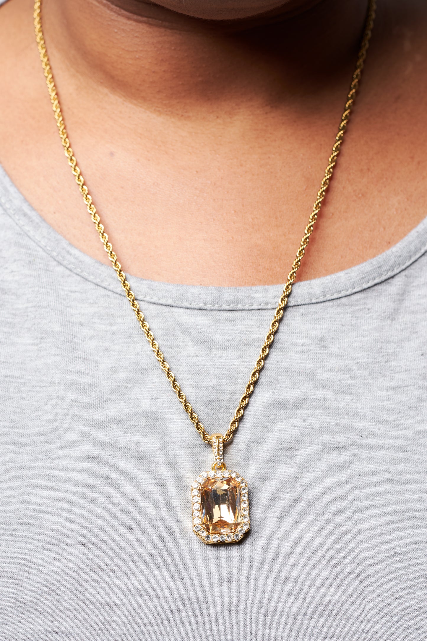 Amber Treasure Gem Necklace