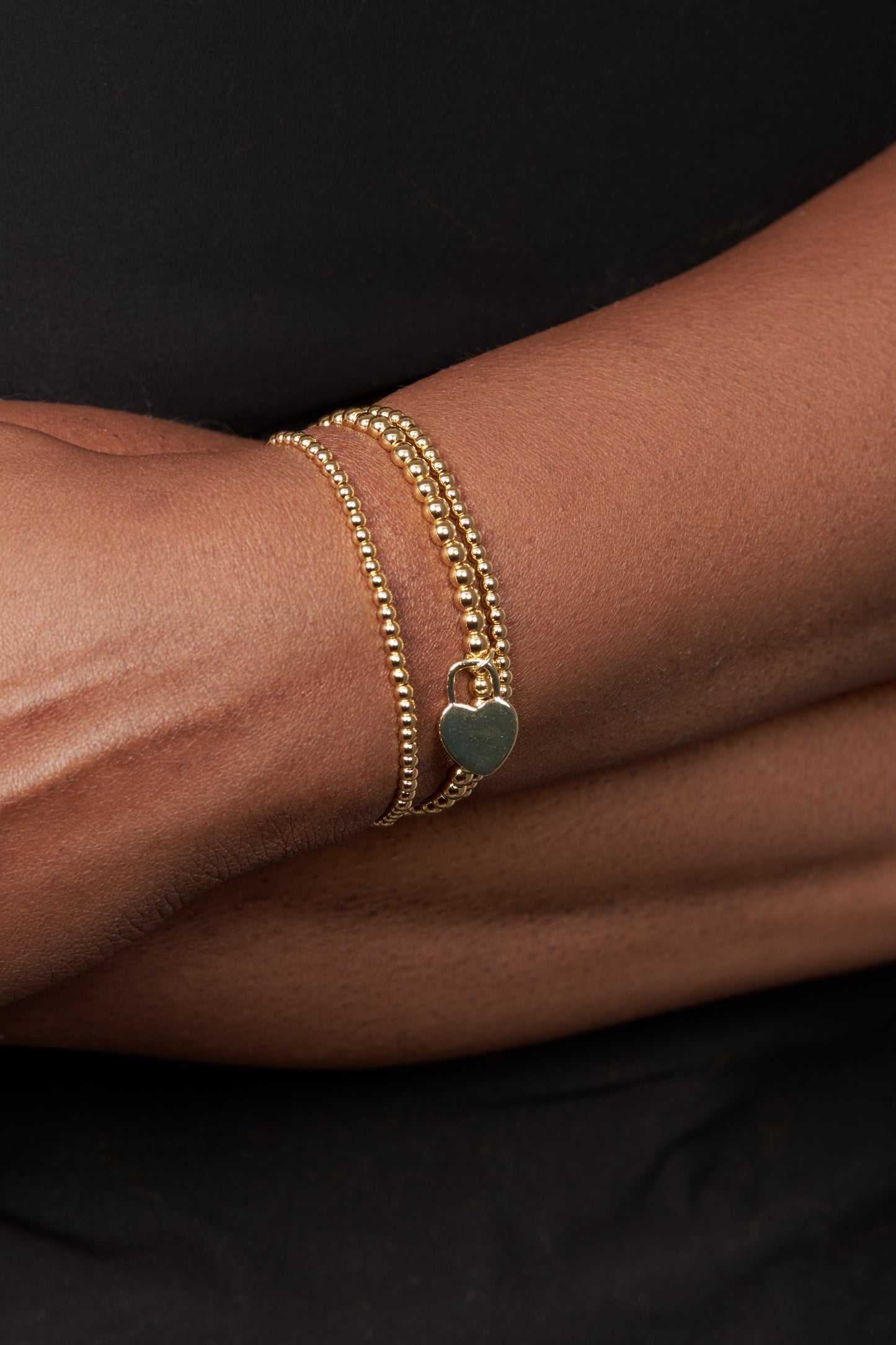 Heart Charm Stretch Bracelet