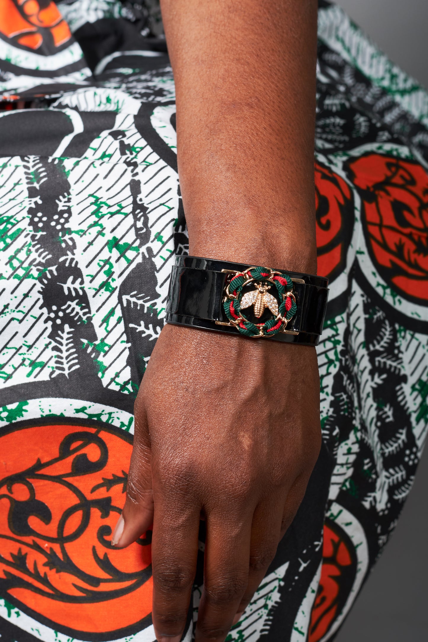 Bee Contrast Cuff Bracelet