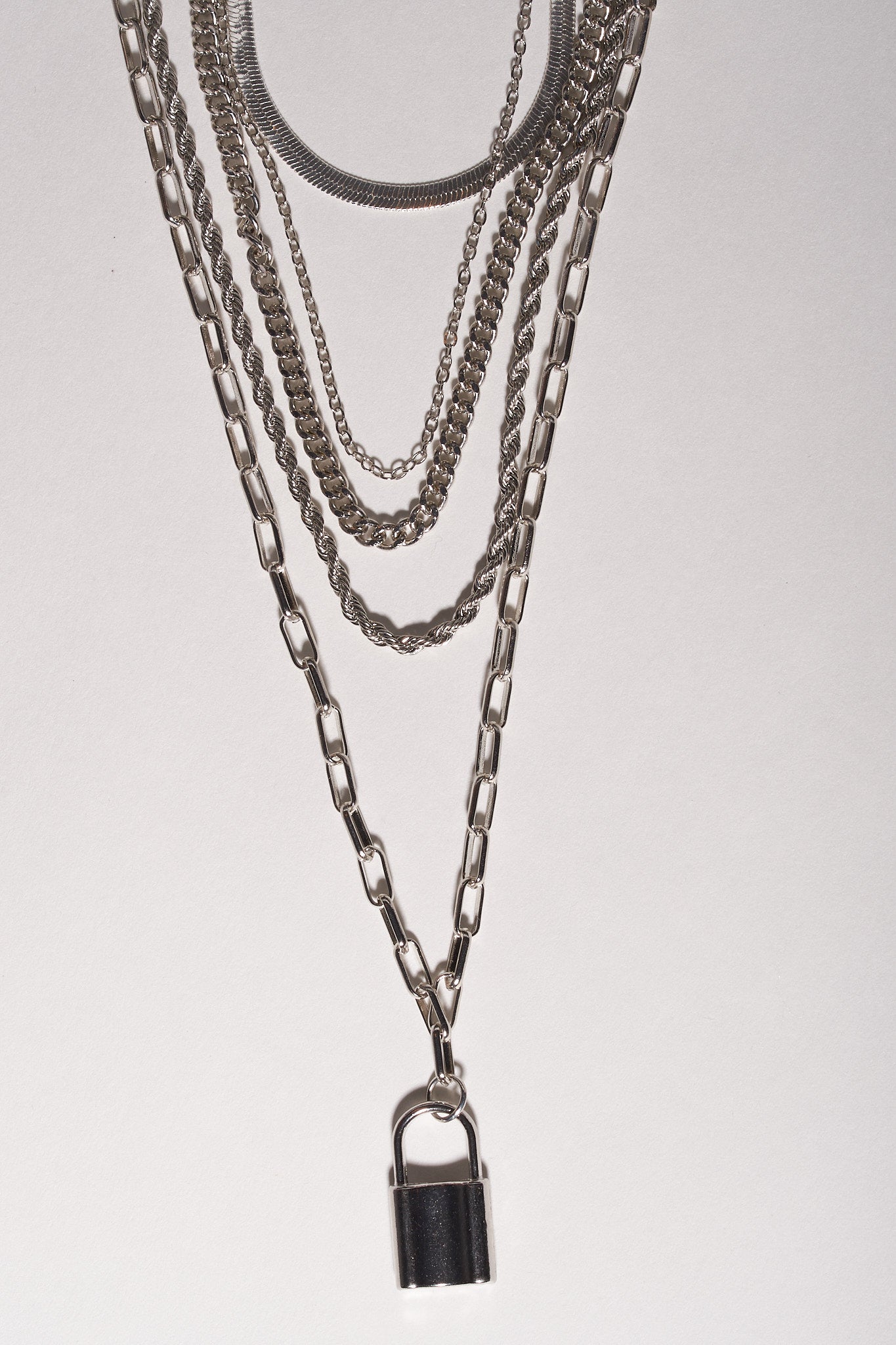 Padlock Layered Necklace