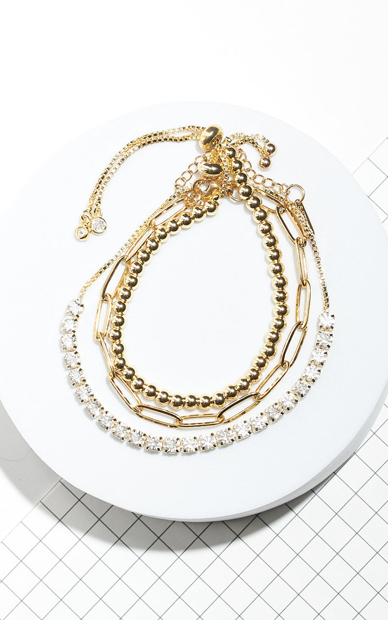 Precious 3 Layered Bracelet Set