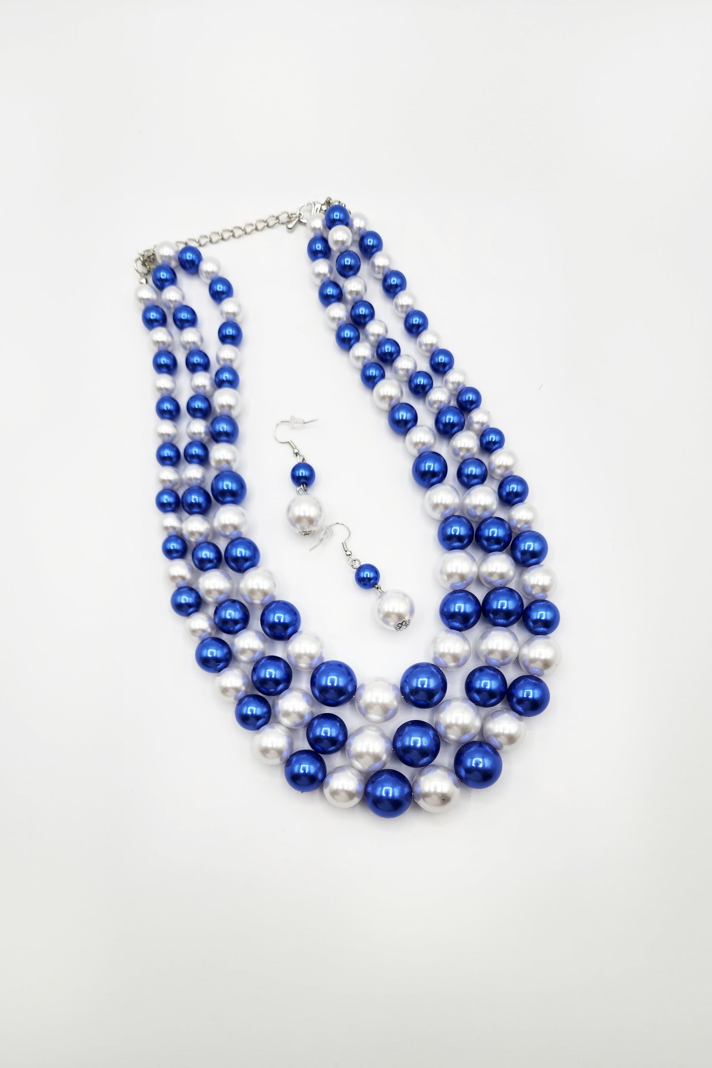 So Amazing Necklace Set Blue & White
