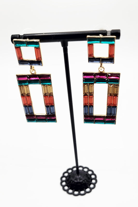 Square Biz Dangle Earrings