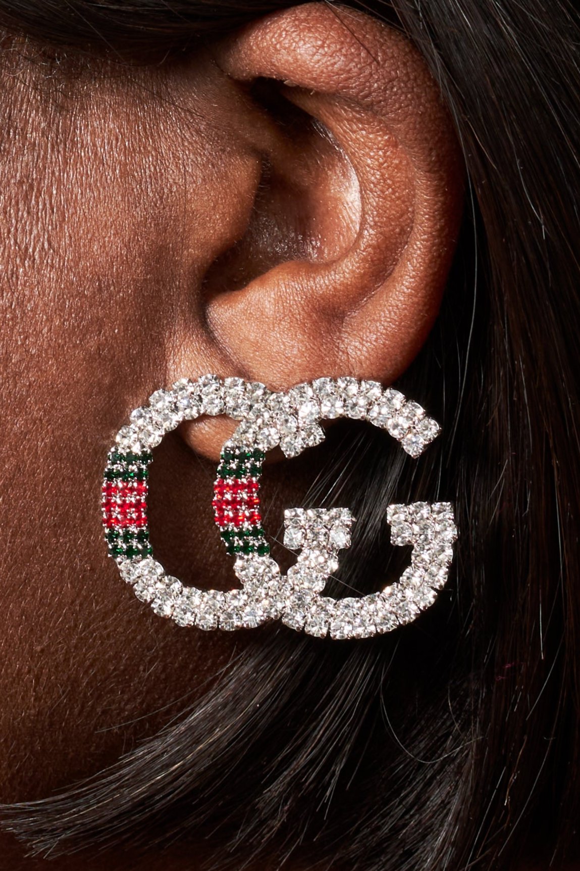 Give me a "G" Silver Shimmering Earrings
