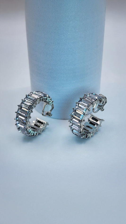 Christine's Mini Icy Clip-On Hoop Earrings