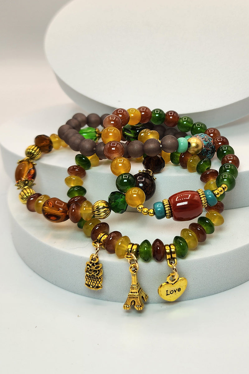 Natural Charms Beaded Bracelet