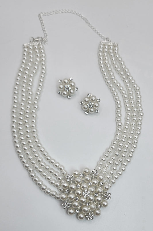 The Secretary White Pearl Set PIERCED