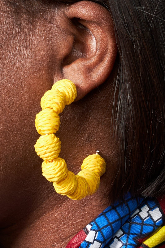 Arlette Beaded Hoop Earrings