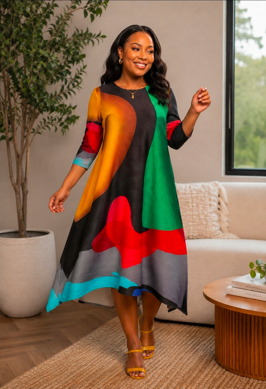 Abstract of Confidence Bouncy dress