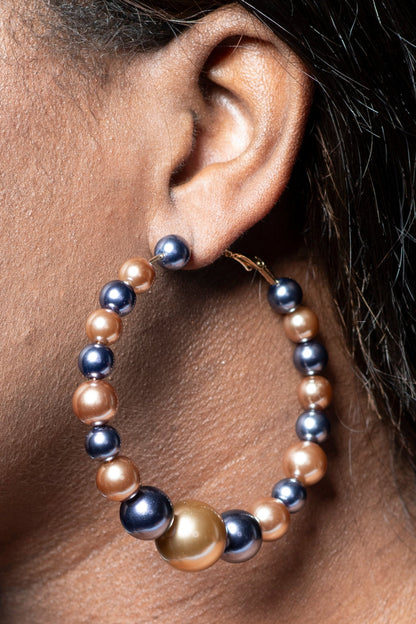 Can't Touch This Pearl Hoop Earrings