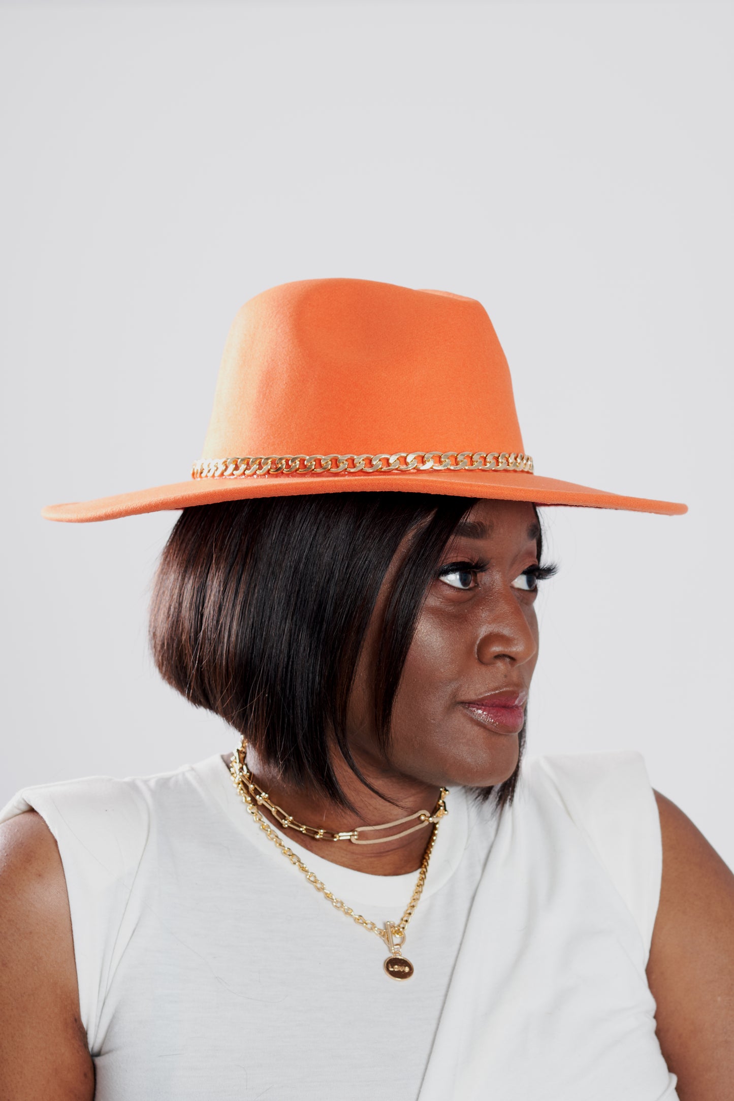 Linked and Busy Wide Brim Fedora Hat