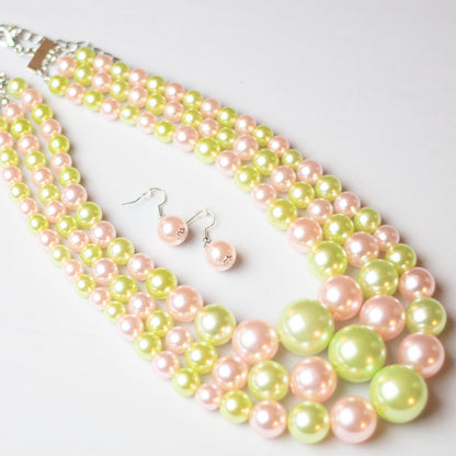 The Classic Pink and Green Pearl Set