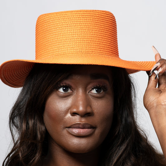 Orange Woven Hat