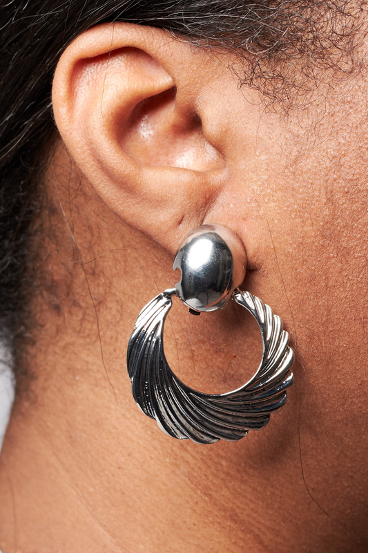 Frenchie Dangle Clip-On Earrings