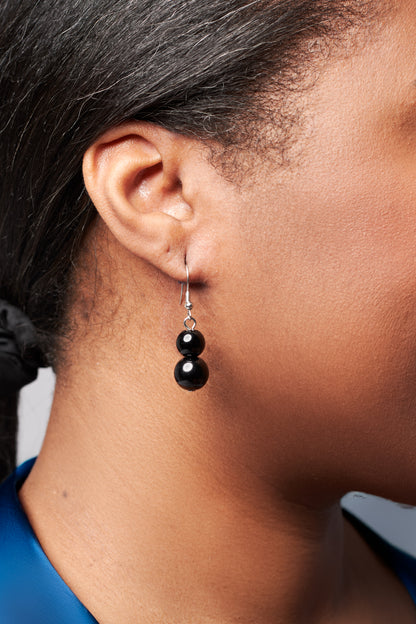 Onyx Pearl Necklace Set