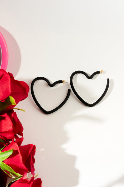 Heart Hoop Earrings