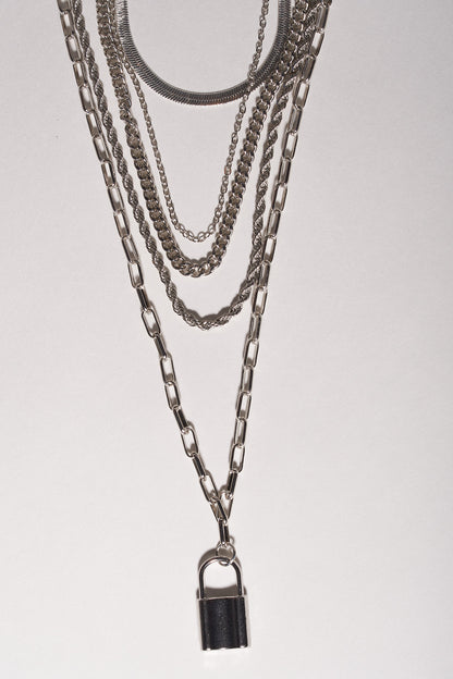 Padlock Layered Necklace