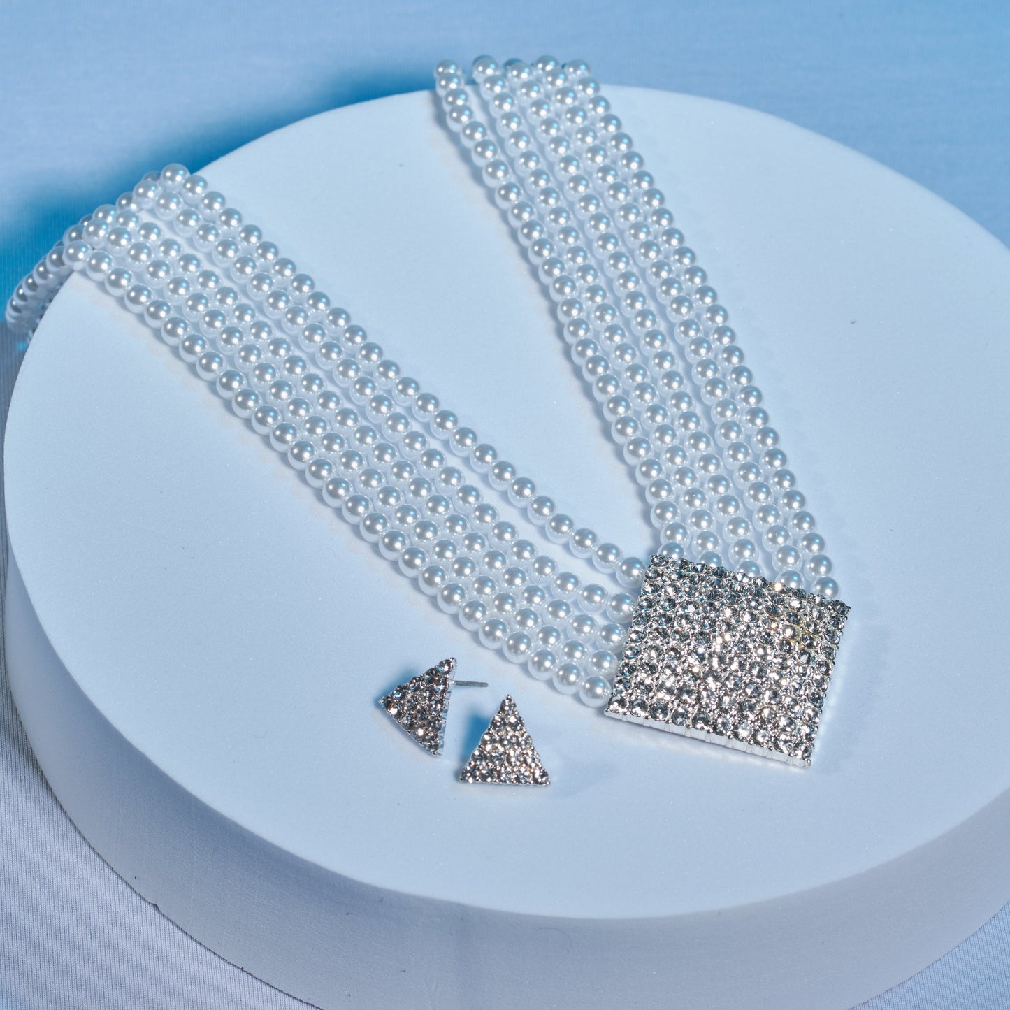 Diamonds & Pearls Necklace Set