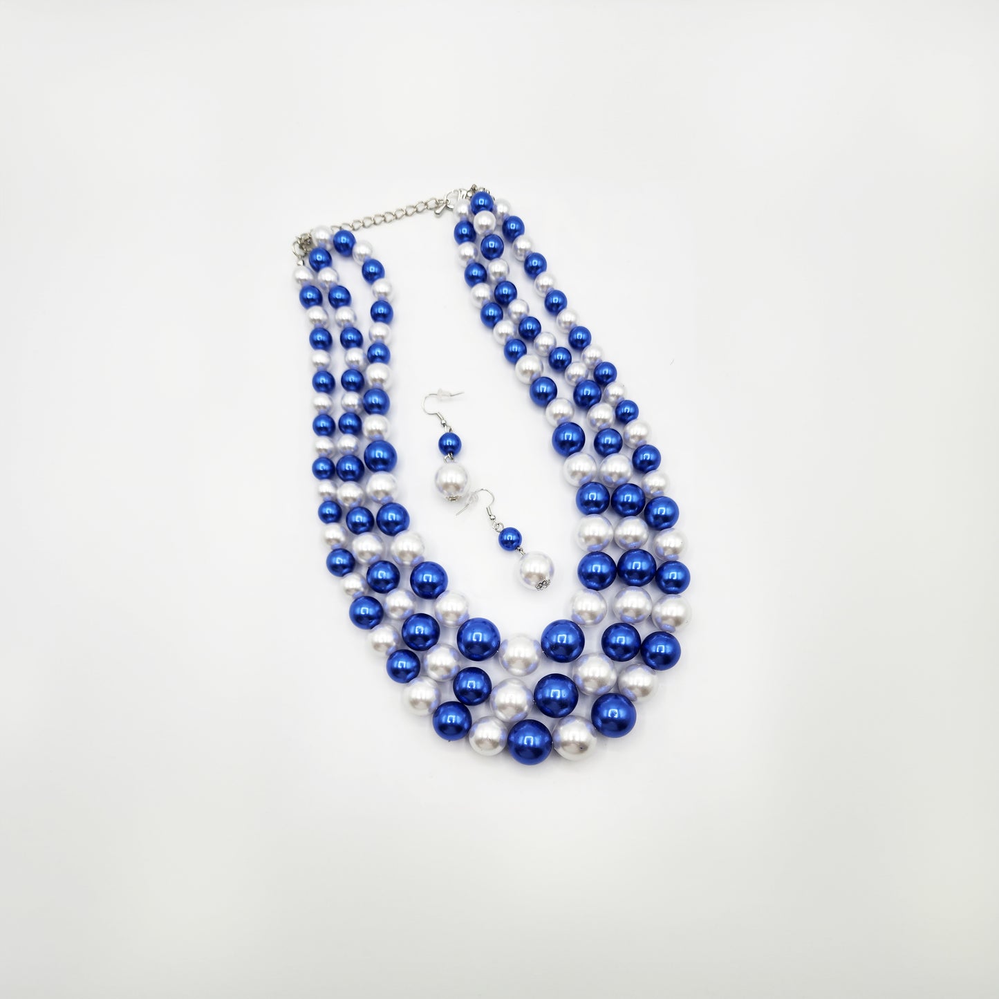 So Amazing Necklace Set Blue & White