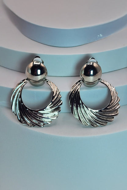 Frenchie Dangle Clip-On Earrings