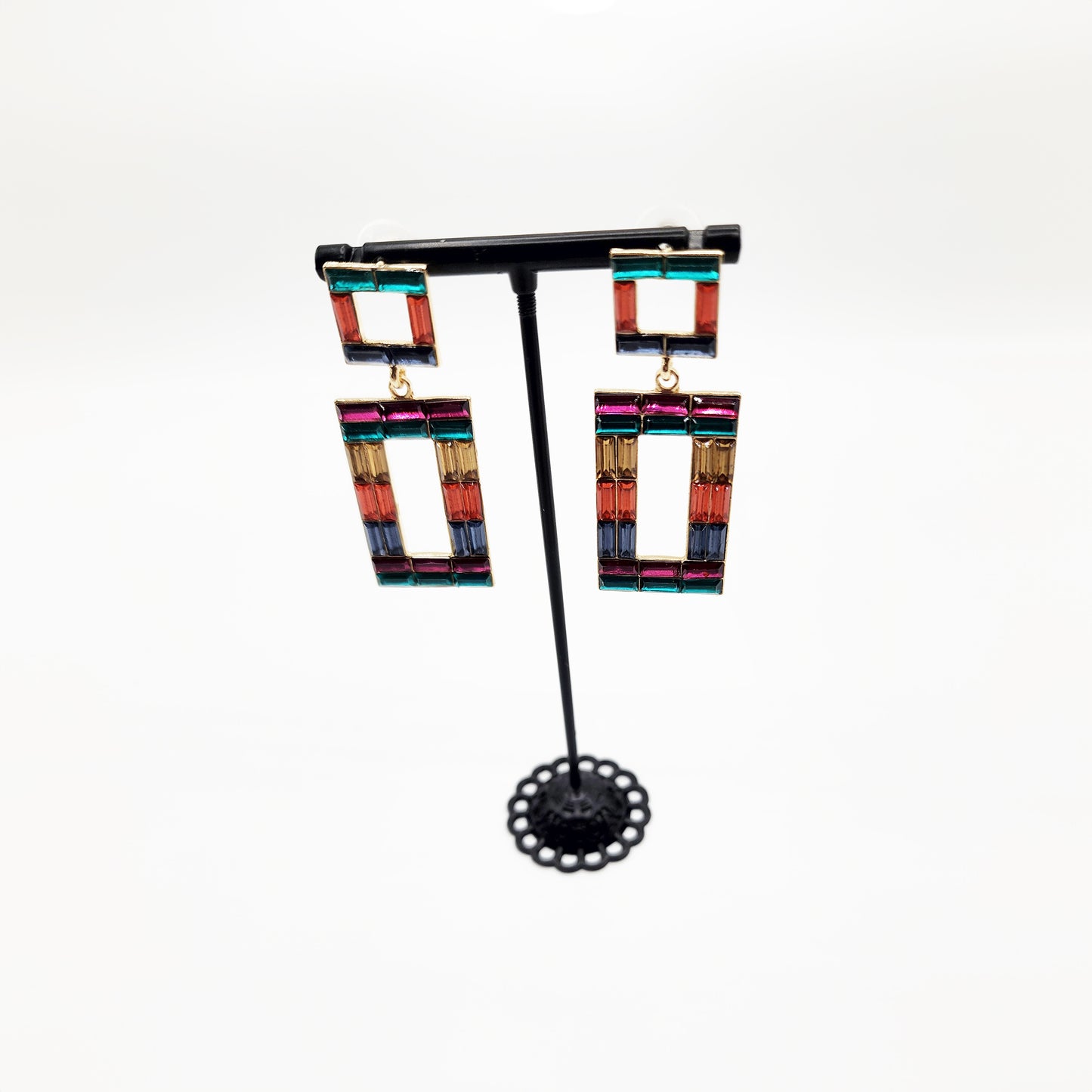 Square Biz Dangle Earrings