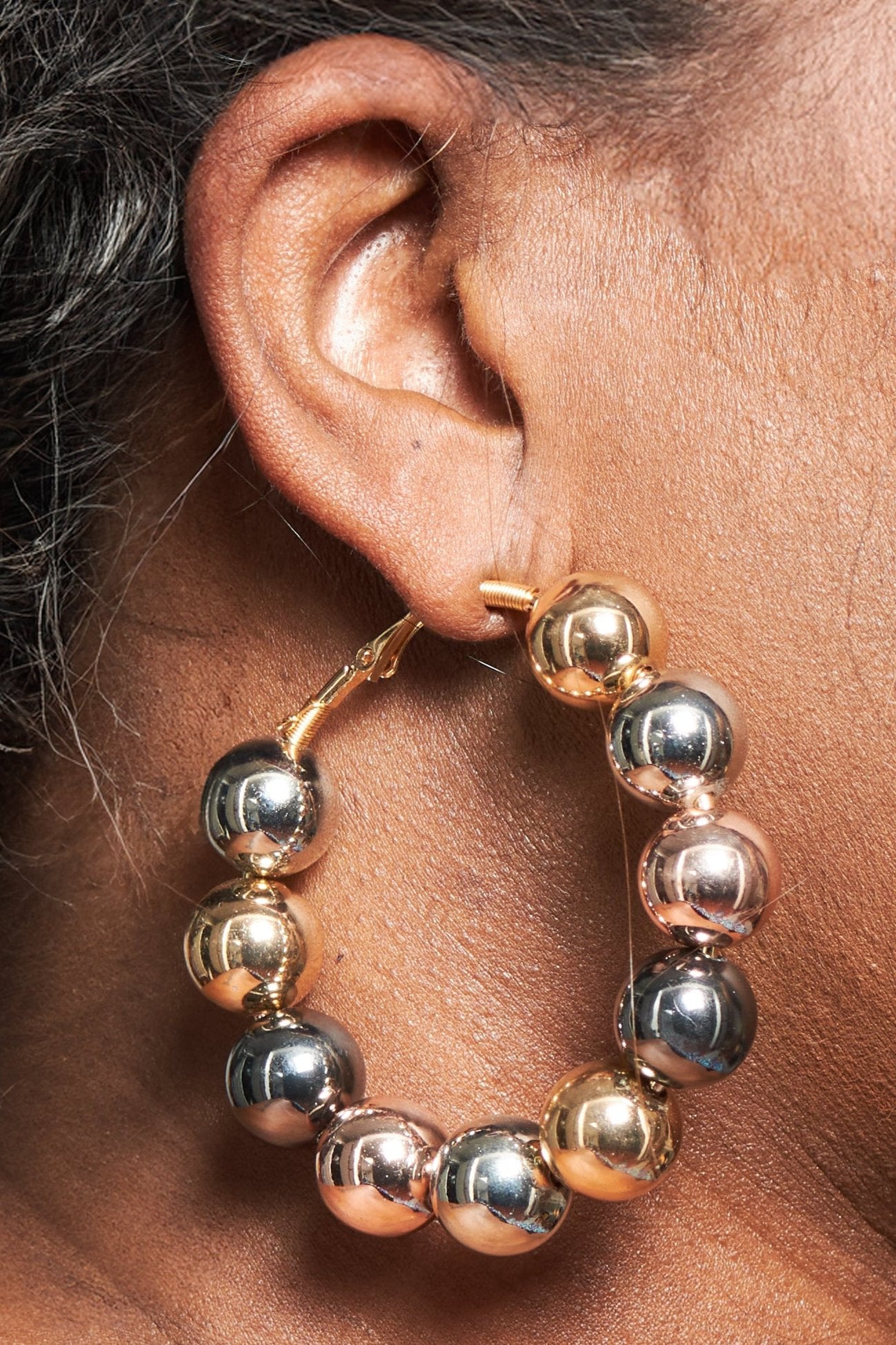 Cyn Beaded Duo Hoop Earrings