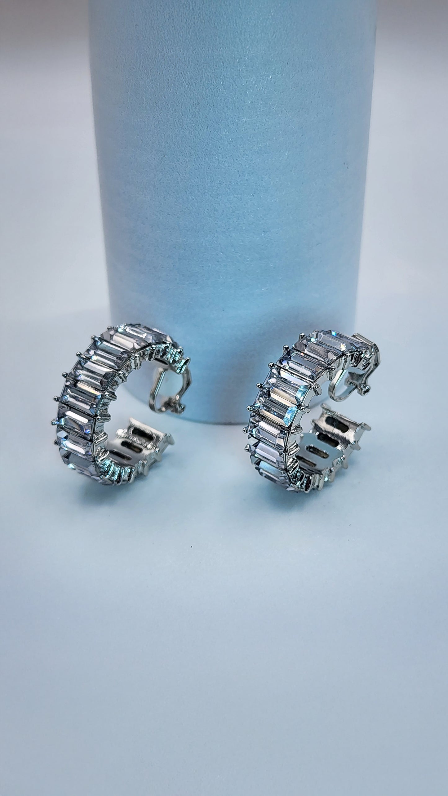 Christine's Mini Icy Clip-On Hoop Earrings