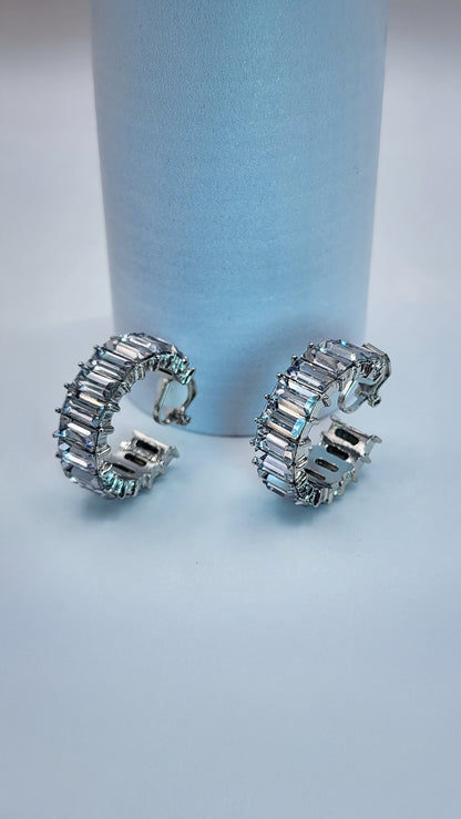 Christine's Mini Icy Clip-On Hoop Earrings