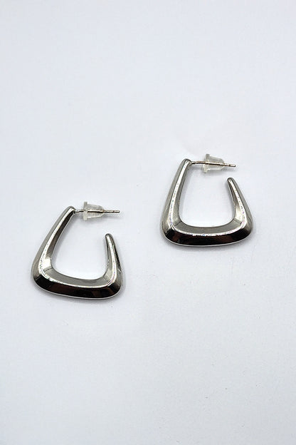 Mini Chunky Triangle Hoop Earrings