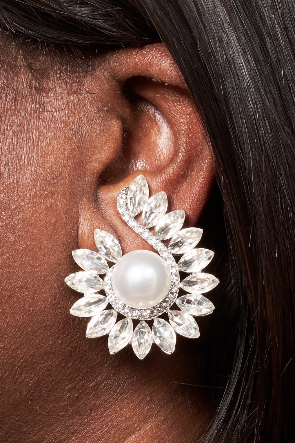 Pearl Princess Drop Clip-on Earrings